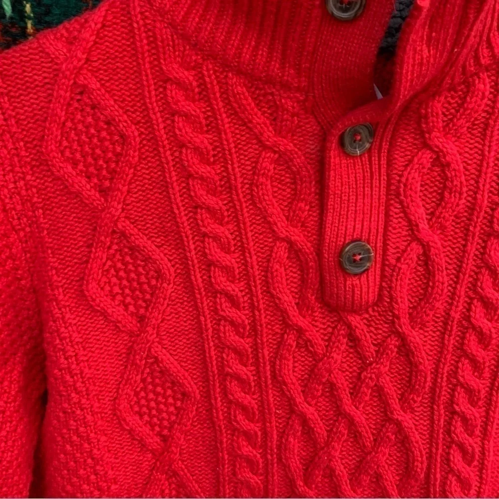 🆕 Gap Kids Cable Knit 1/4 Button Sweater Youth Size XXL